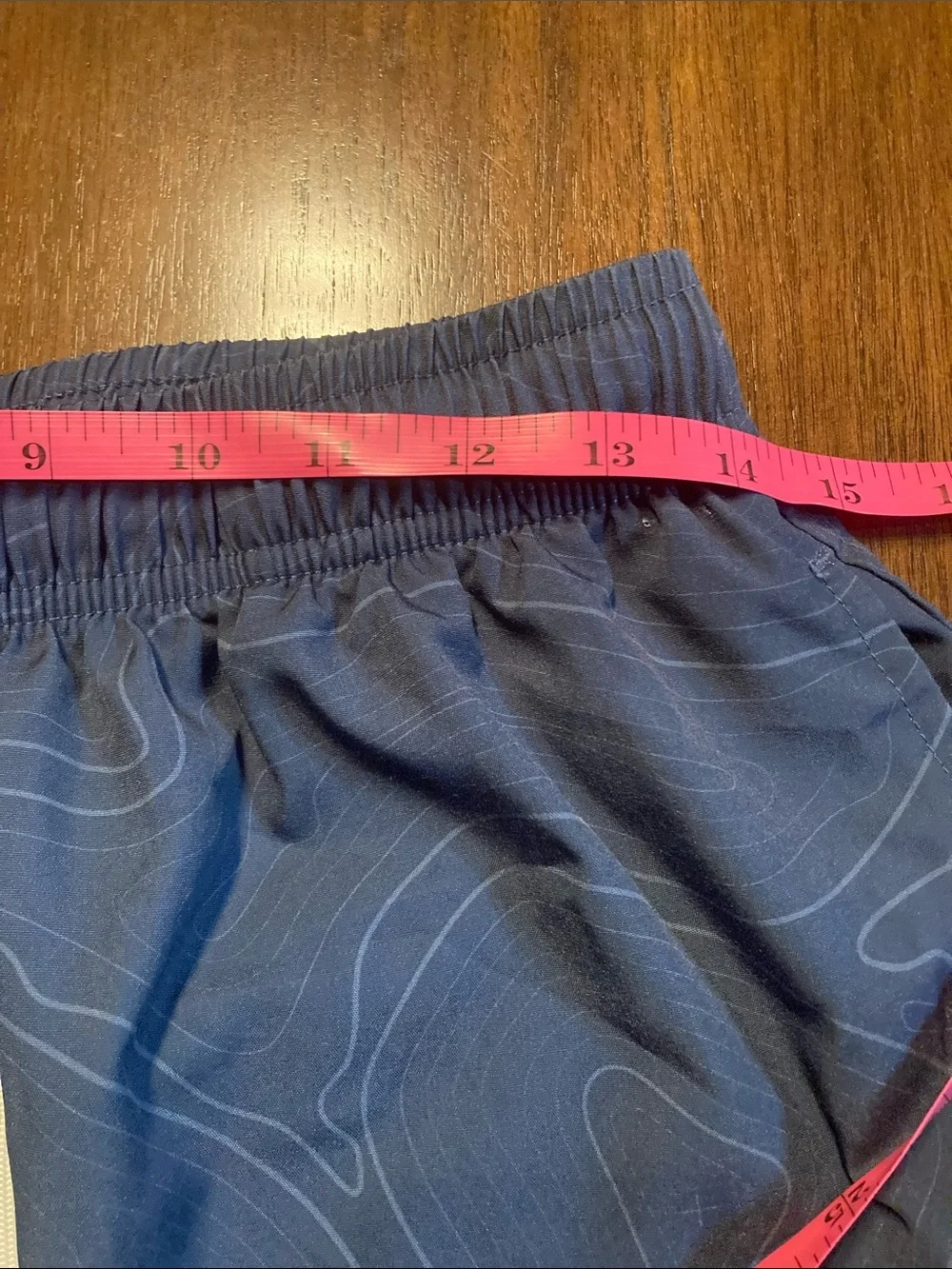 Cove Blue Swim Trunks with White Drawstring